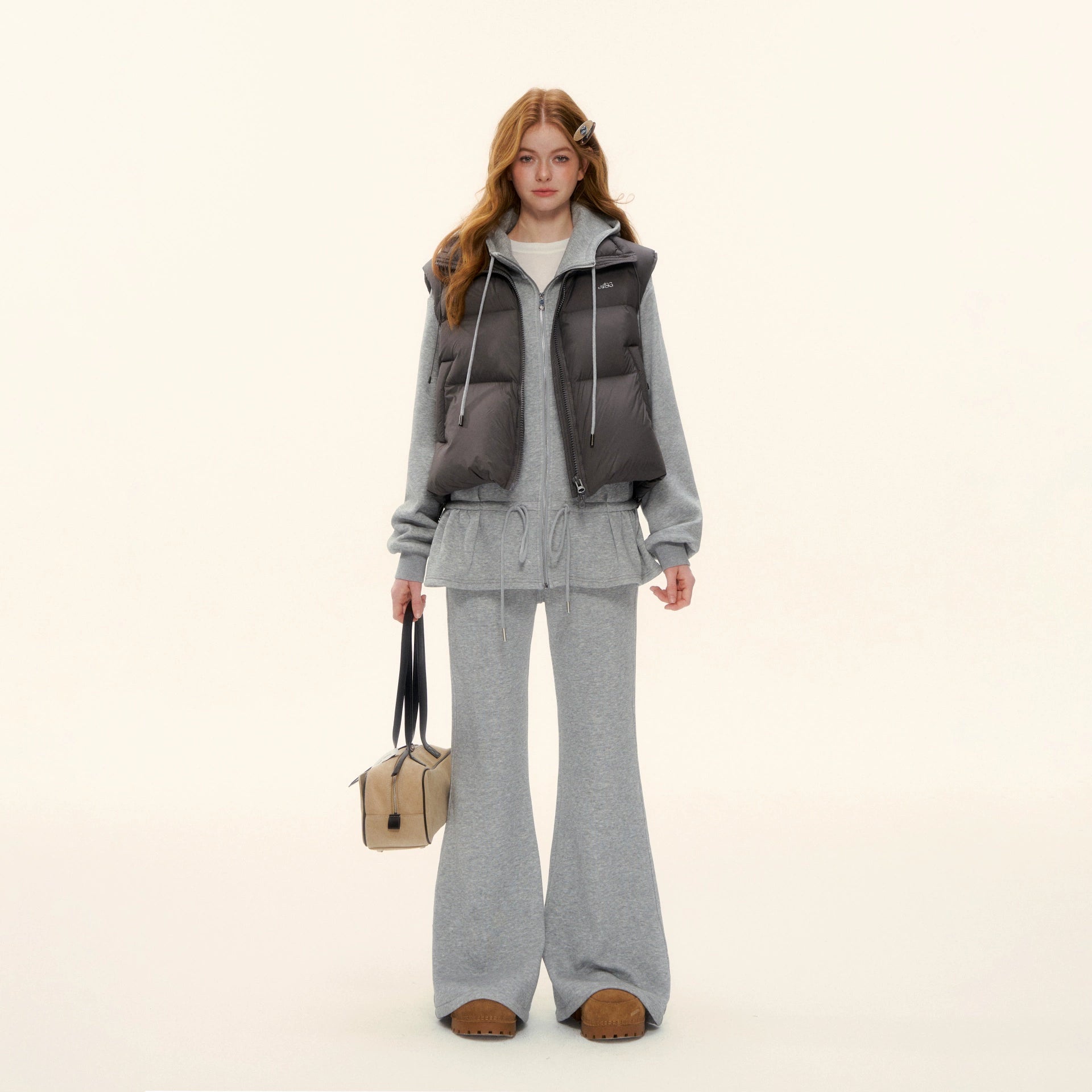 Peplum Hoodie & Subtle Flared Pants Set