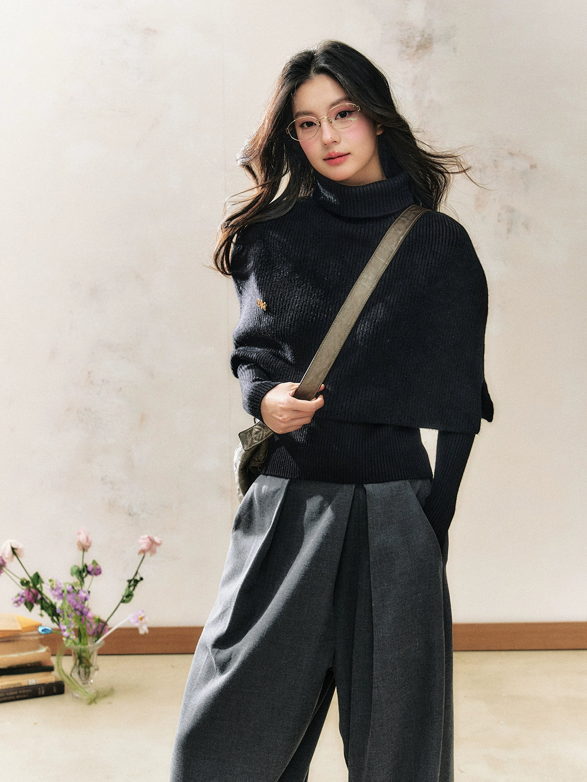 Black Design Hoodie Knitted Sweater - CHINASQUAD