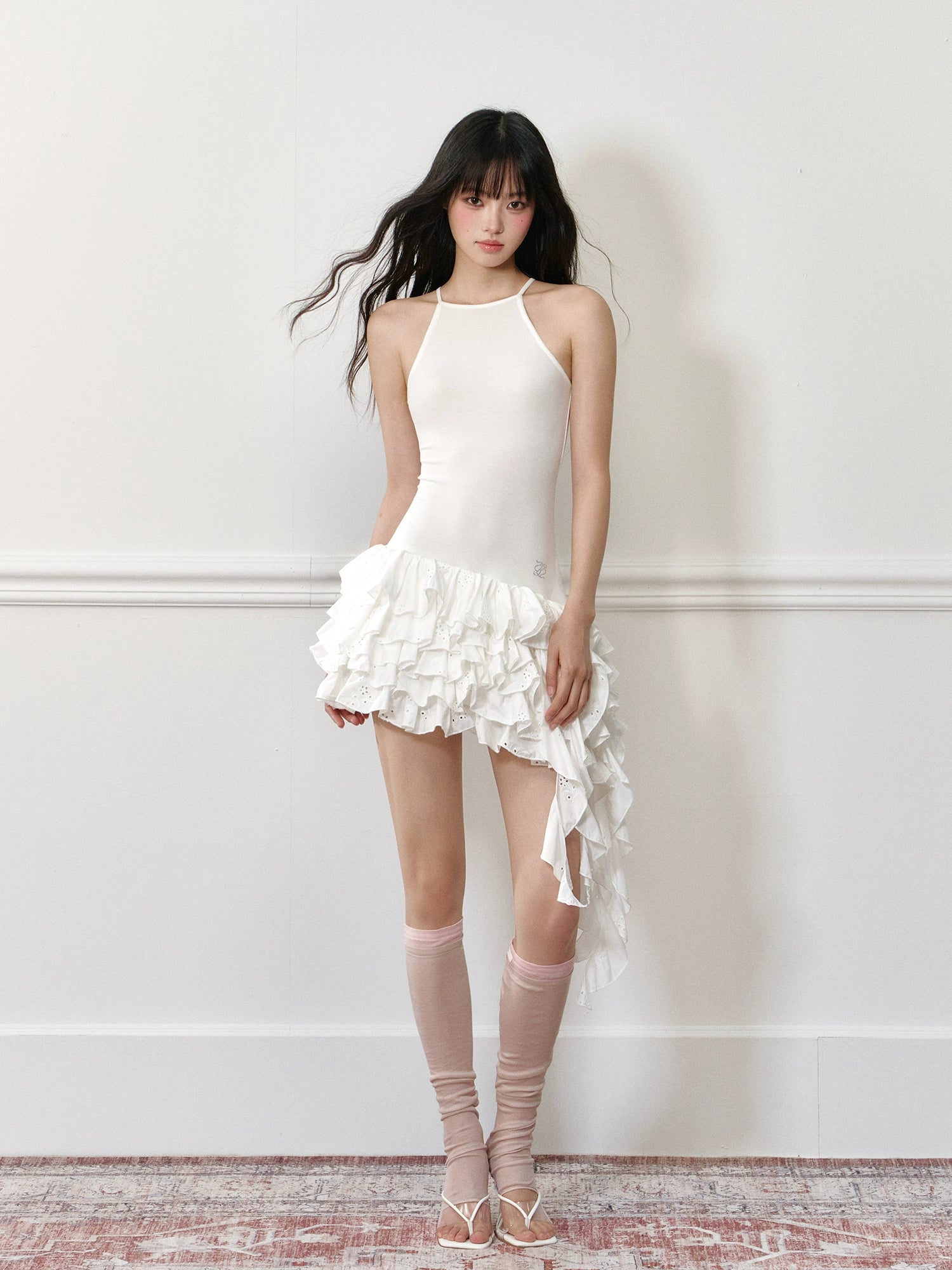 Irregular Bubble Hem Dress