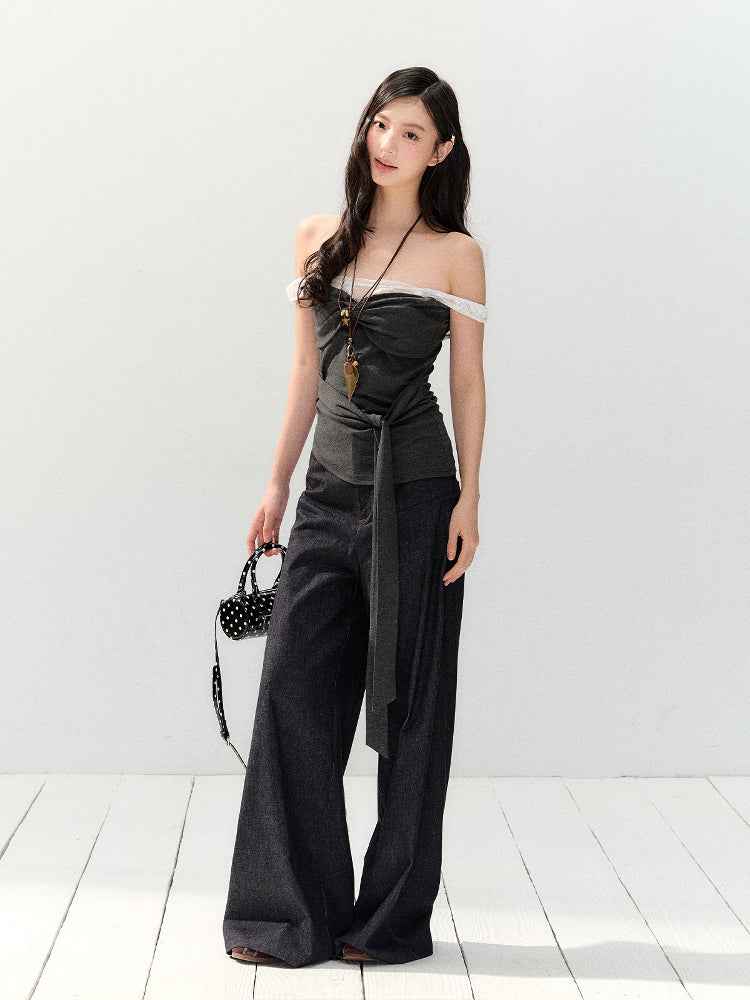 Lace Off-shoulder Cami Top - CHINASQUAD