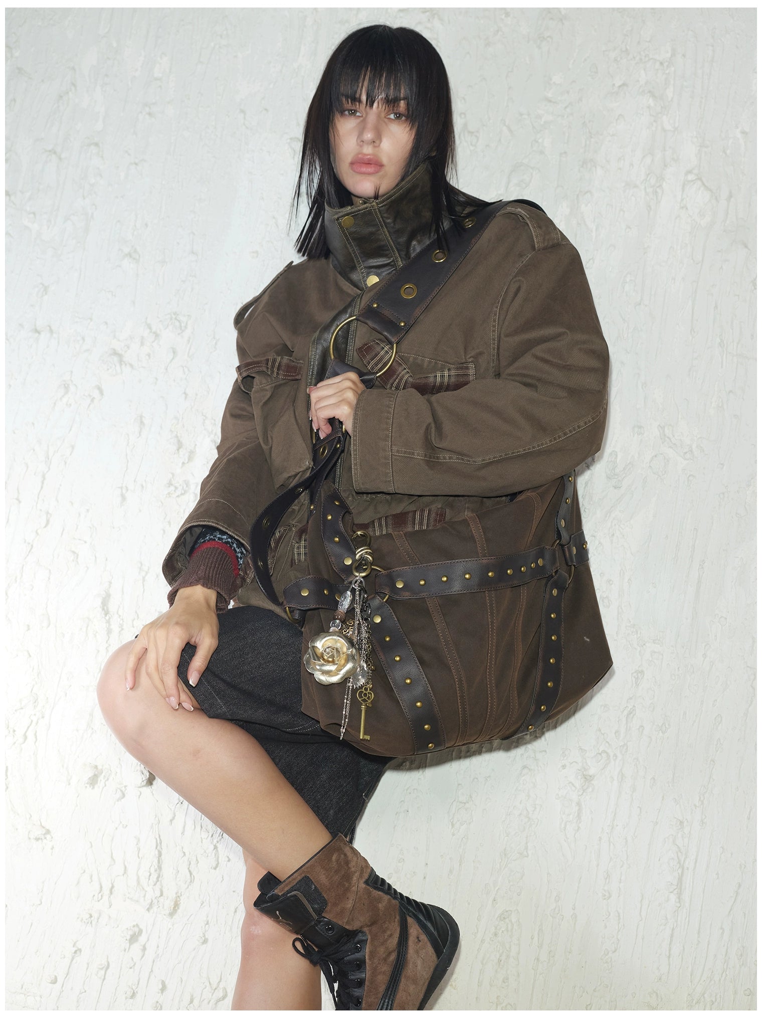 Vintage Heart & Rose Chain Pendant