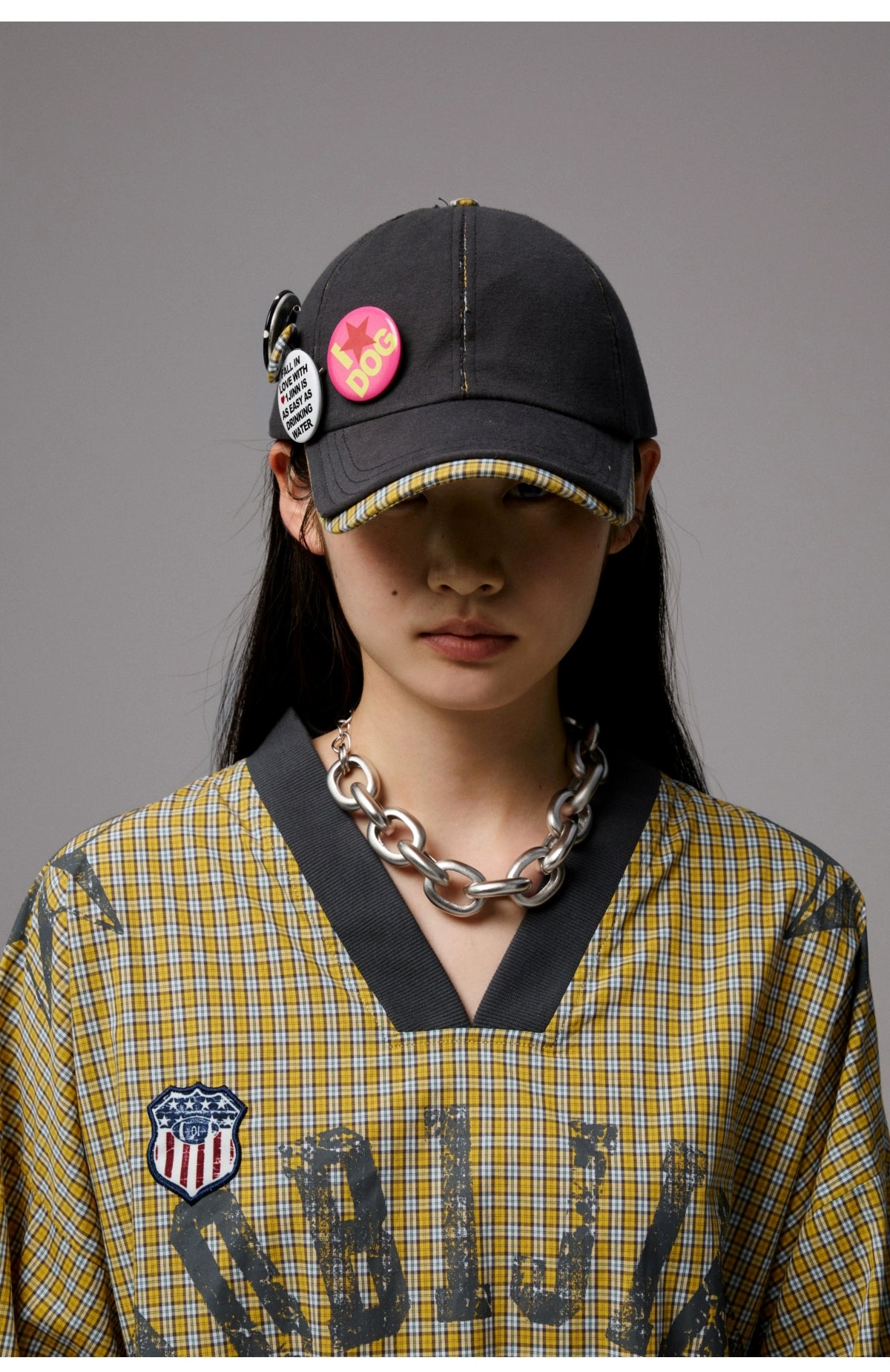 Plaid Patch Baseball Cap - CHINASQUAD