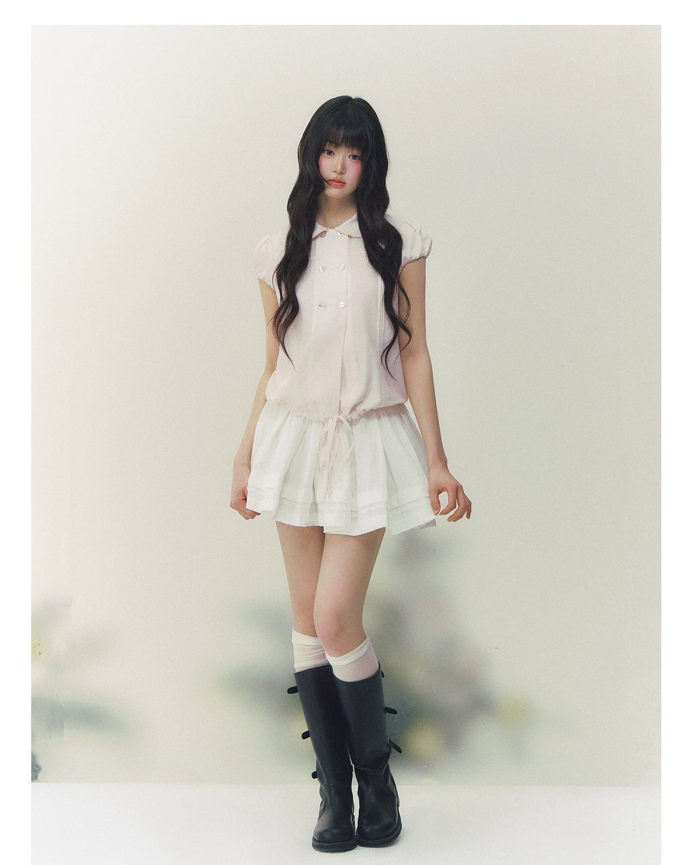Ivory Letter Vintage Slim Shirt