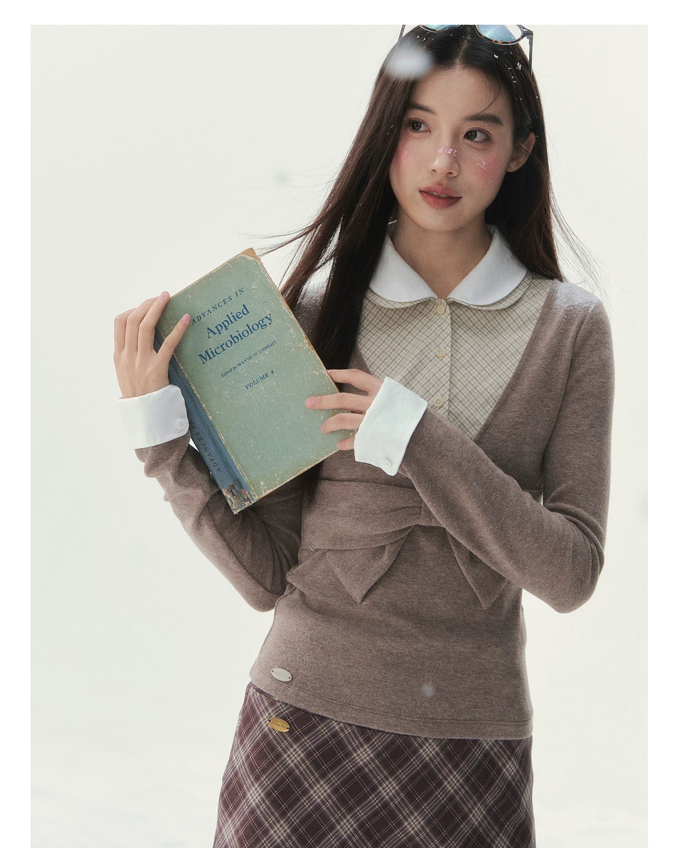 Vintage Peter Pan Collar Layered Blouse