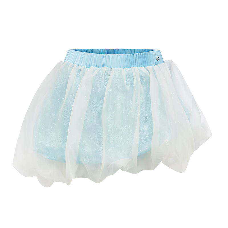 Puff Skirt & V-Neck Bandeau Two-Piece Set