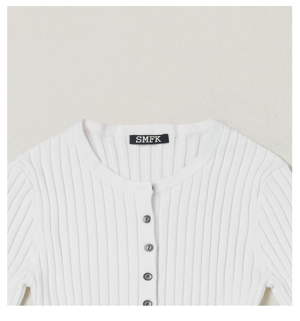 Wild Retro Ribbed Knit Cardigan