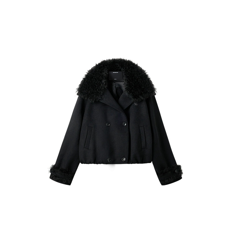 Polar Shearling Collar Wool Jacket