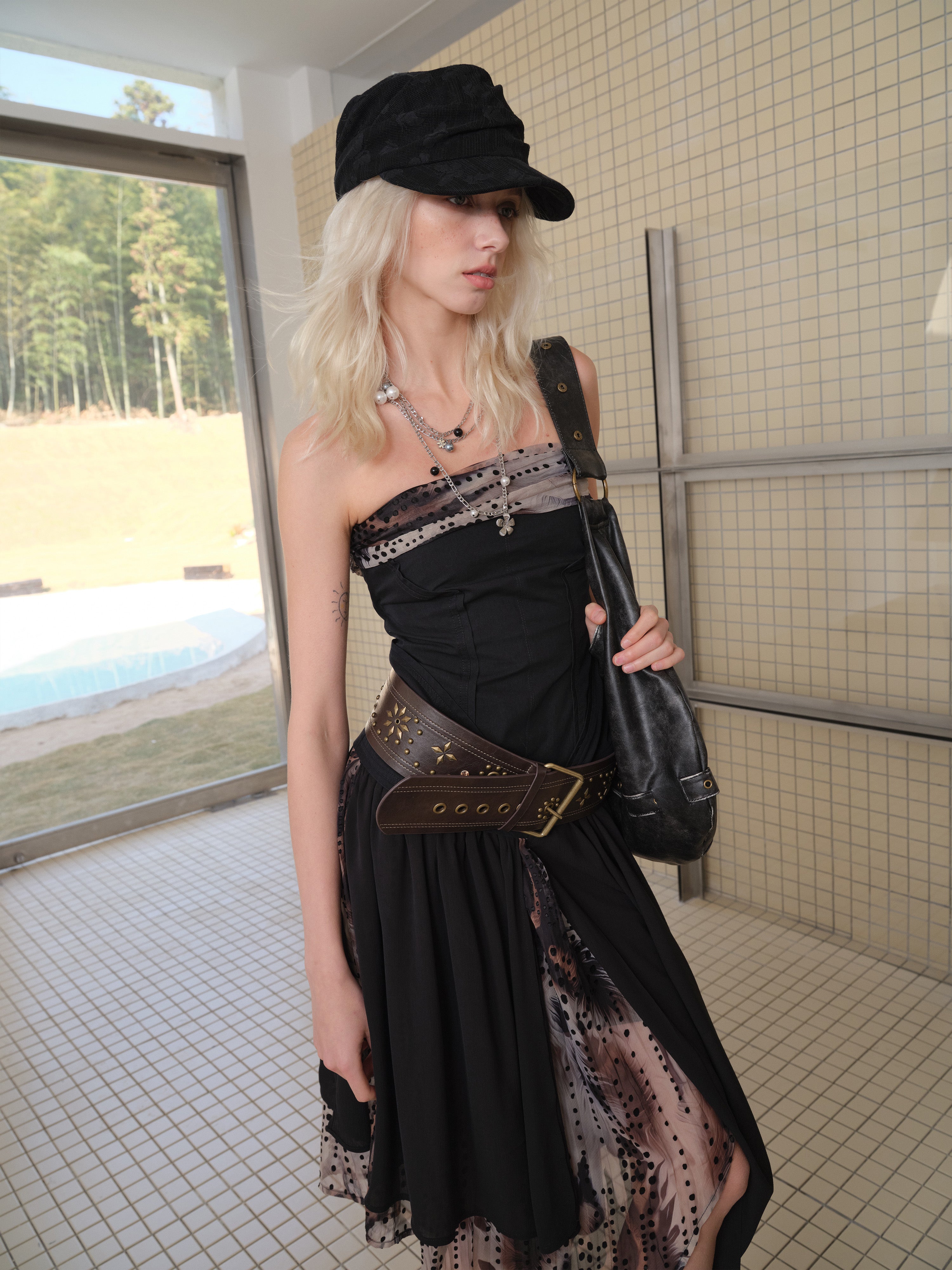 Brim Pleated Adjustable Beret Hat - CHINASQUAD