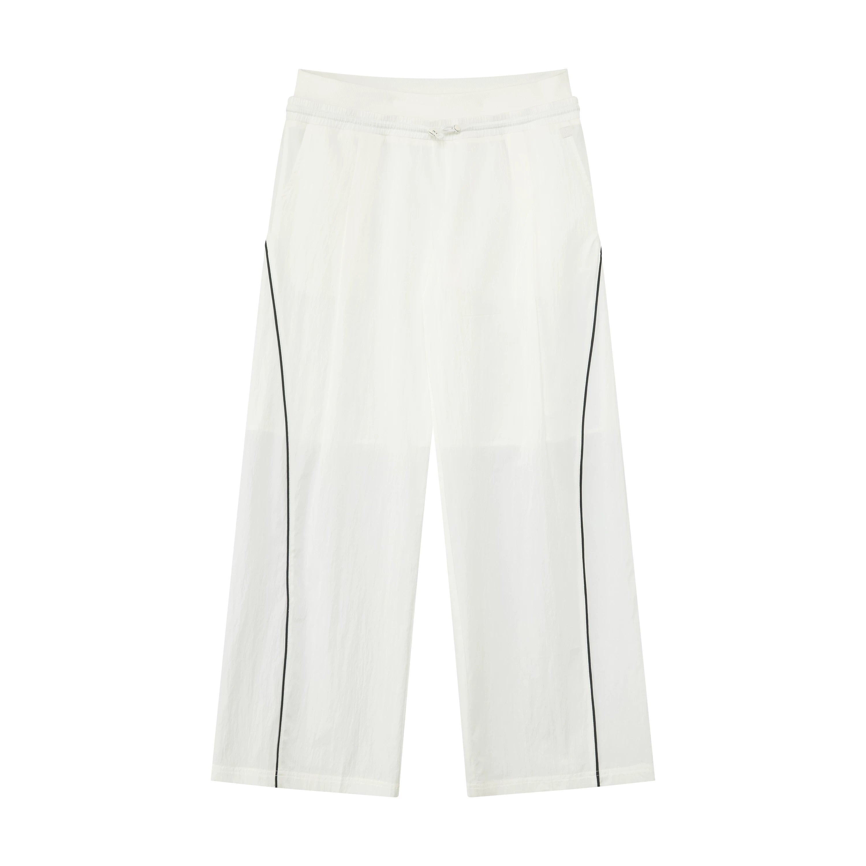 Cooling Lyocell Double-Waistband Wide-Leg Pants