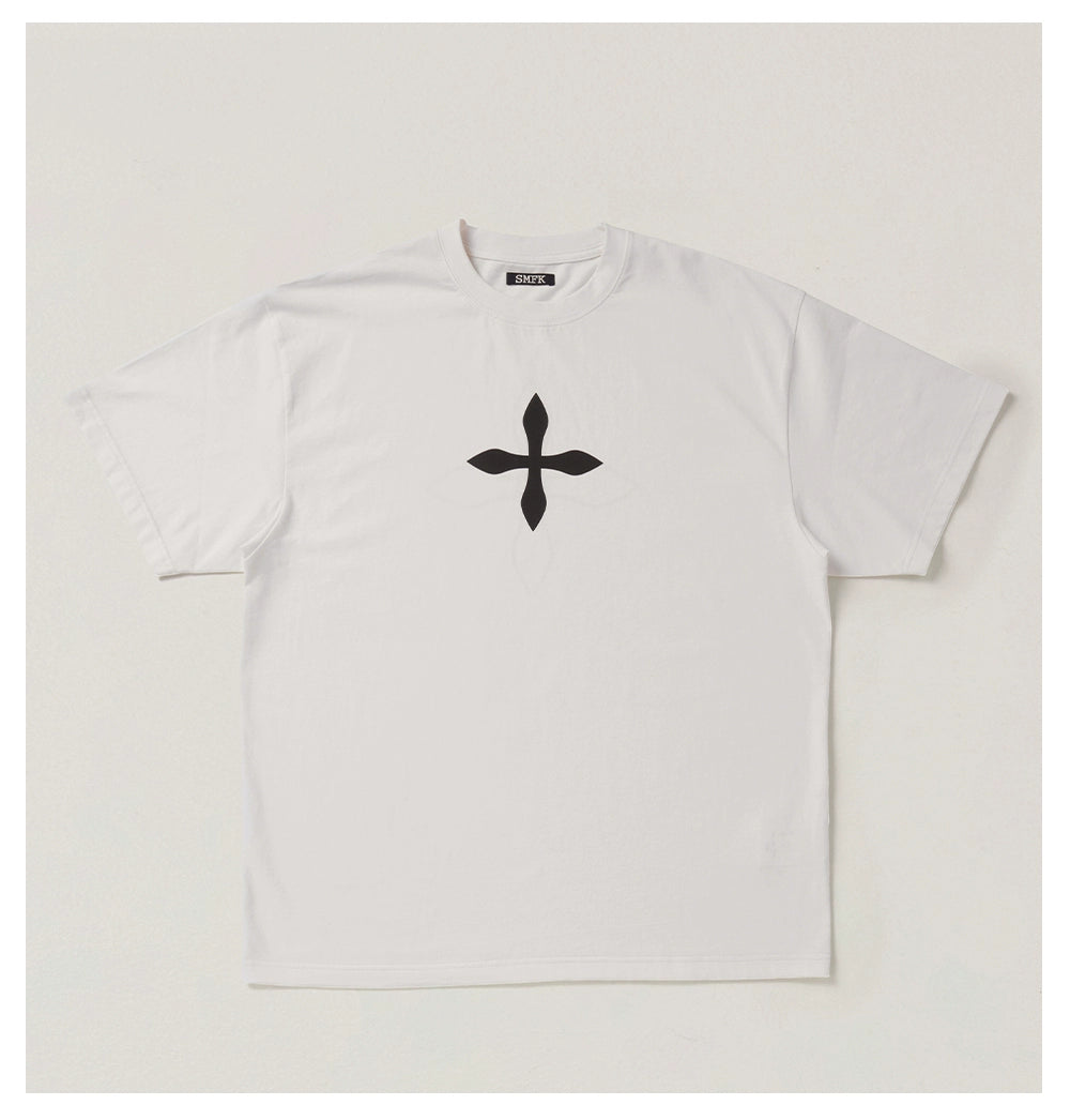 Vintage Cross Compass Oversized Tee - CHINASQUAD