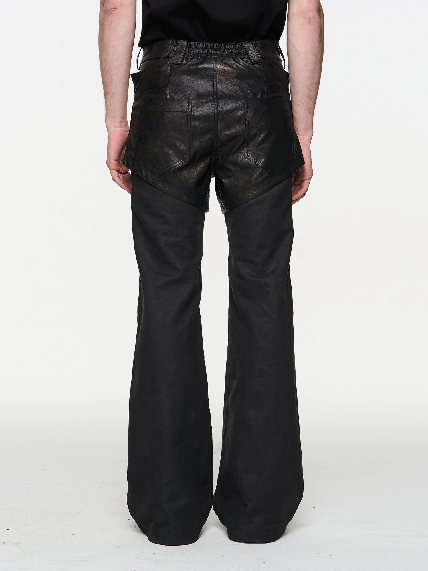 Black 2-in-1 Wide-Leg Pants - CHINASQUAD