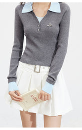 Contrast Faux-Layer T-shirt - CHINASQUAD