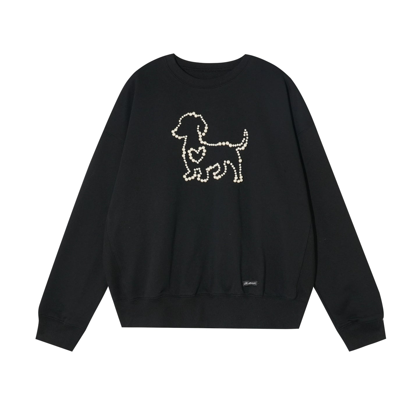 Embellished Animal Embroidery Cotton Sweatshirt - CHINASQUAD