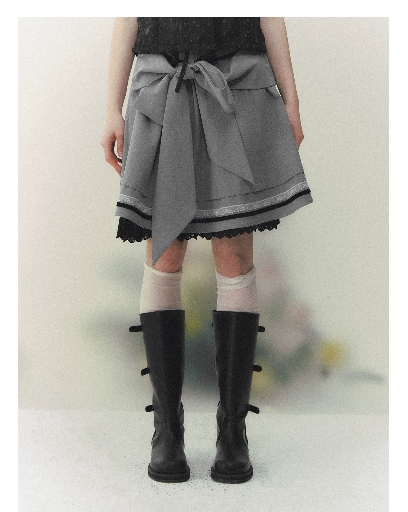 Academy Bow Lace A-Line Skirt