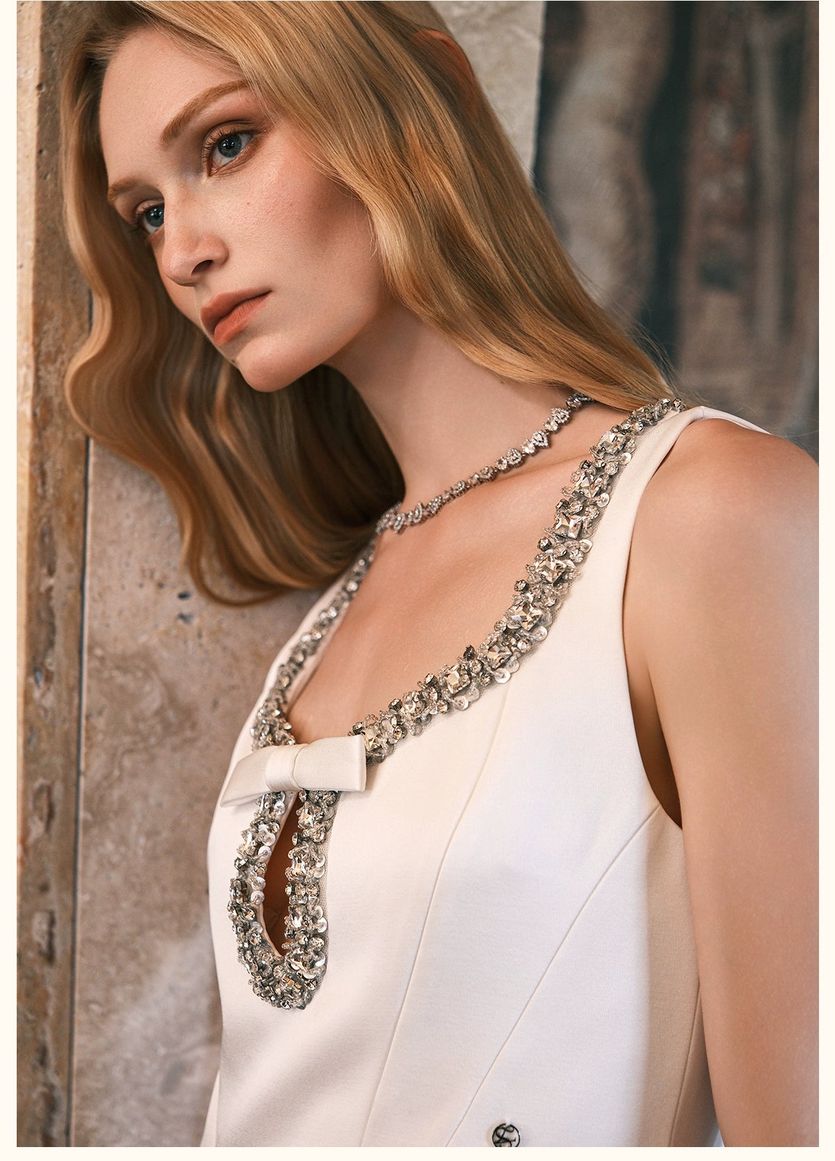 Sable Satin Straight-Cut Faux Fur Dress - CHINASQUAD