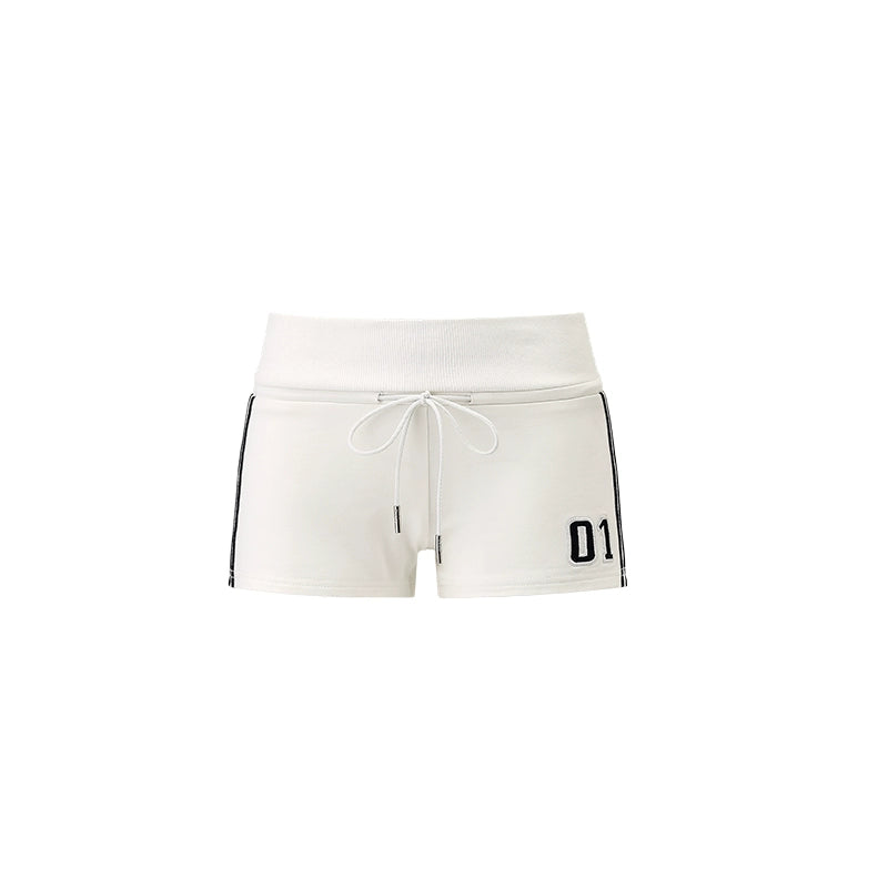 Rhinestone Hip-hugger Shorts - CHINASQUAD