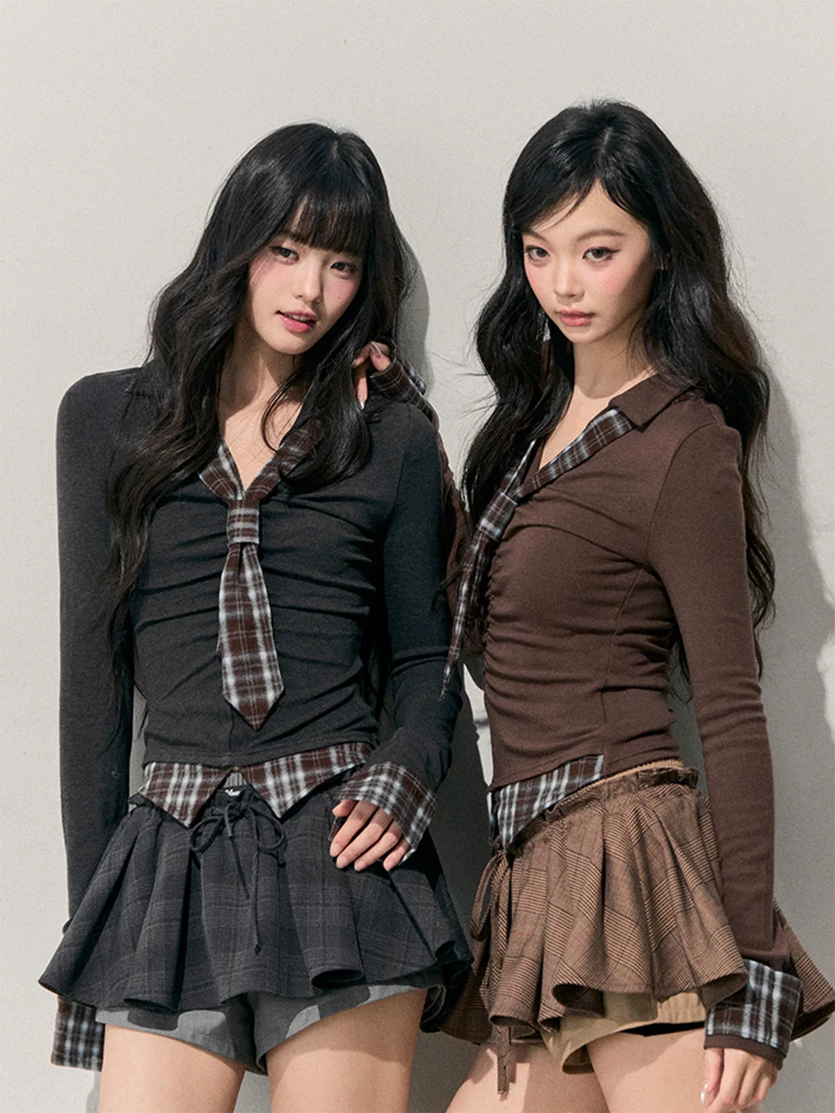 V-Neck Long Sleeve Slim-Fit T-Shirt