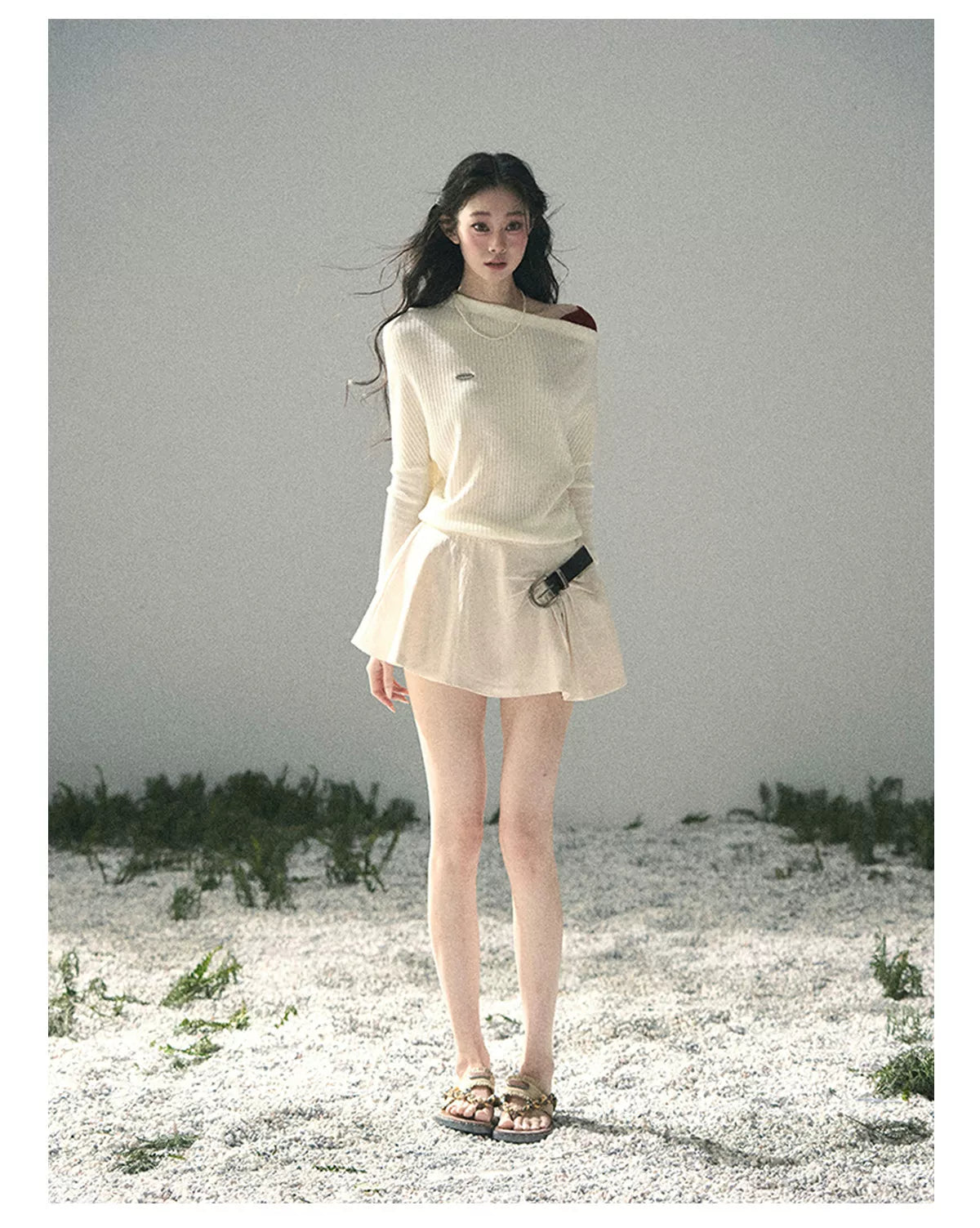 Ash Memories Off-Shoulder Knit Top