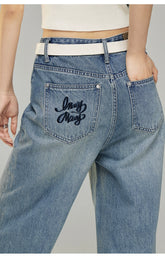 MacyMccoy Logo Embroidered Wide-Leg Jeans - CHINASQUAD