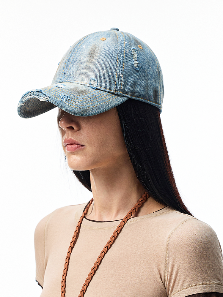 Washed Denim Baseball Cap - CHINASQUAD