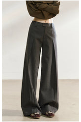 Tailored Draped Straight-Leg Trousers - CHINASQUAD