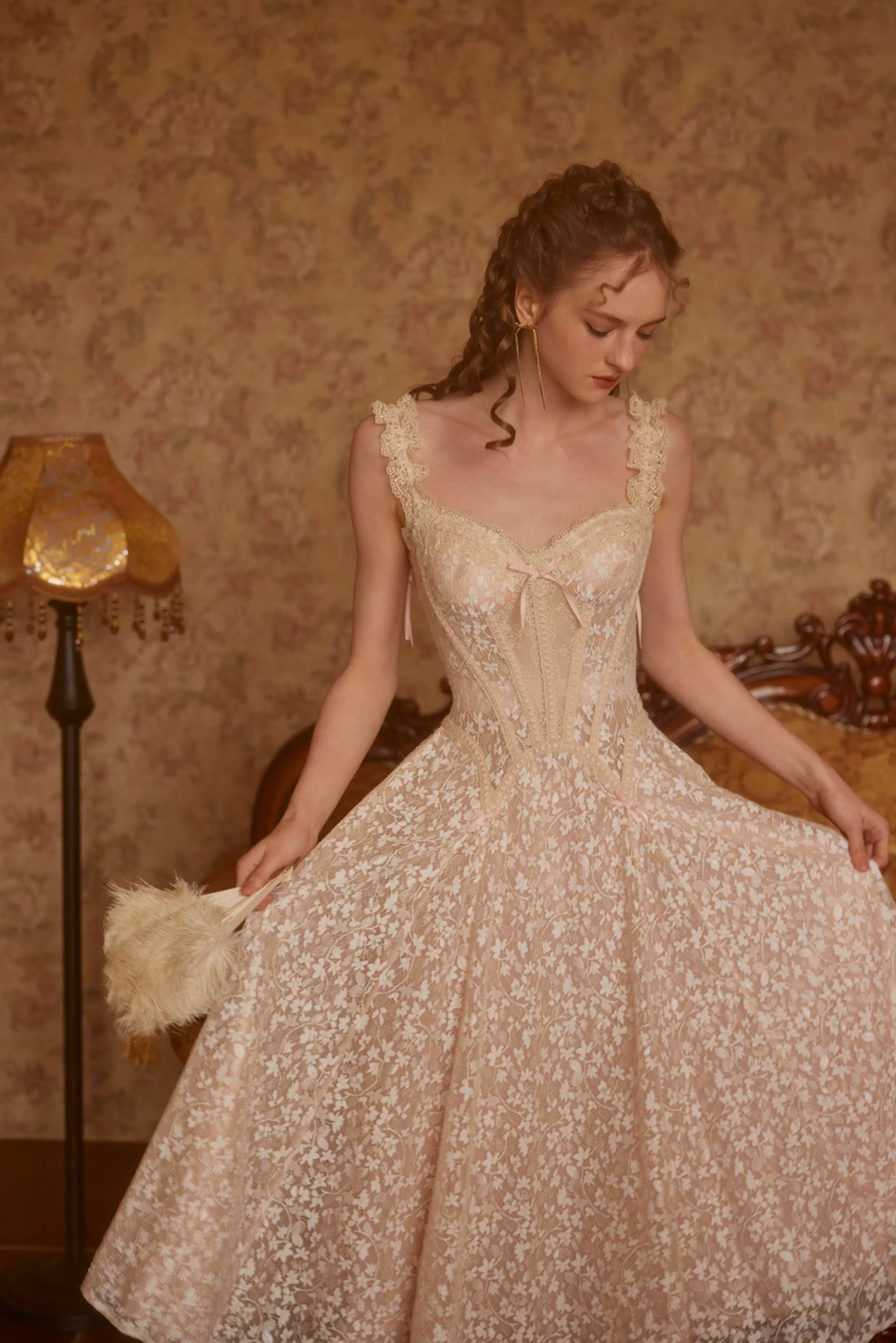 French Heiress Lace Corset Slip Dress