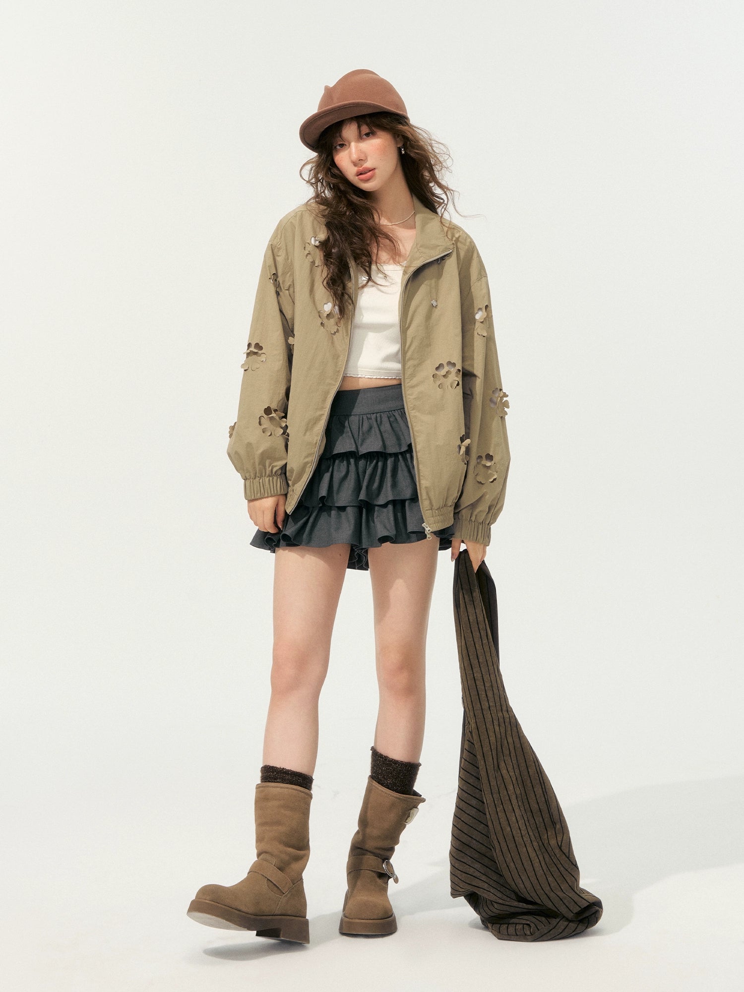 Hollow Cut Floral Jacket - CHINASQUAD