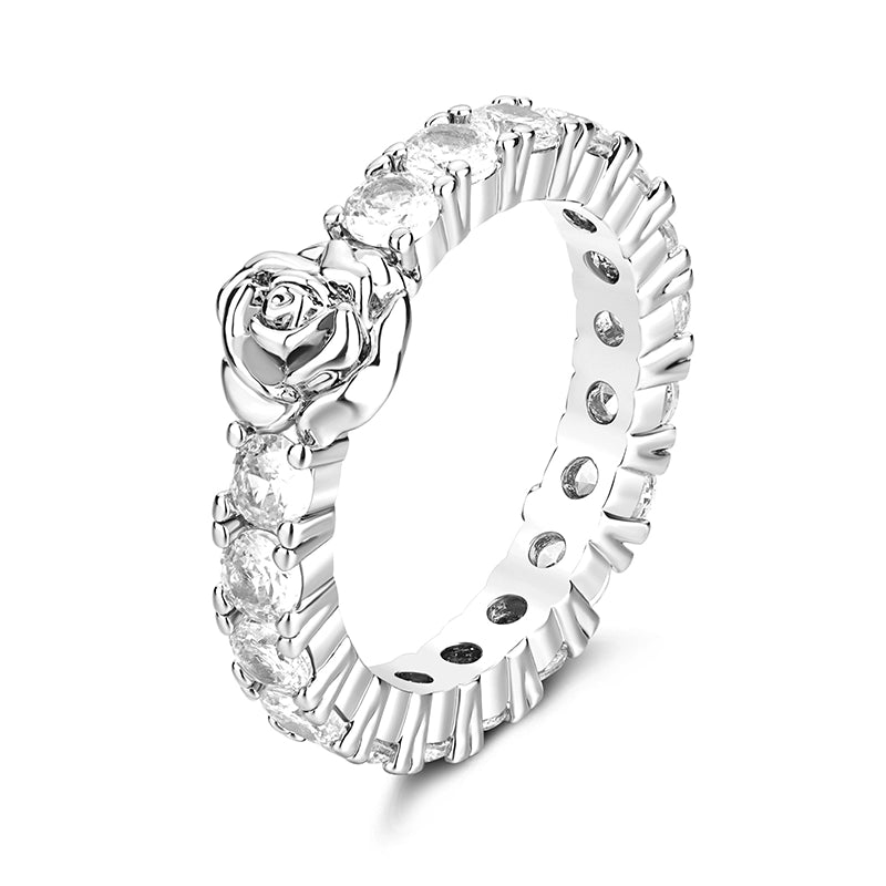 Rose Diamond Set Ring - CHINASQUAD