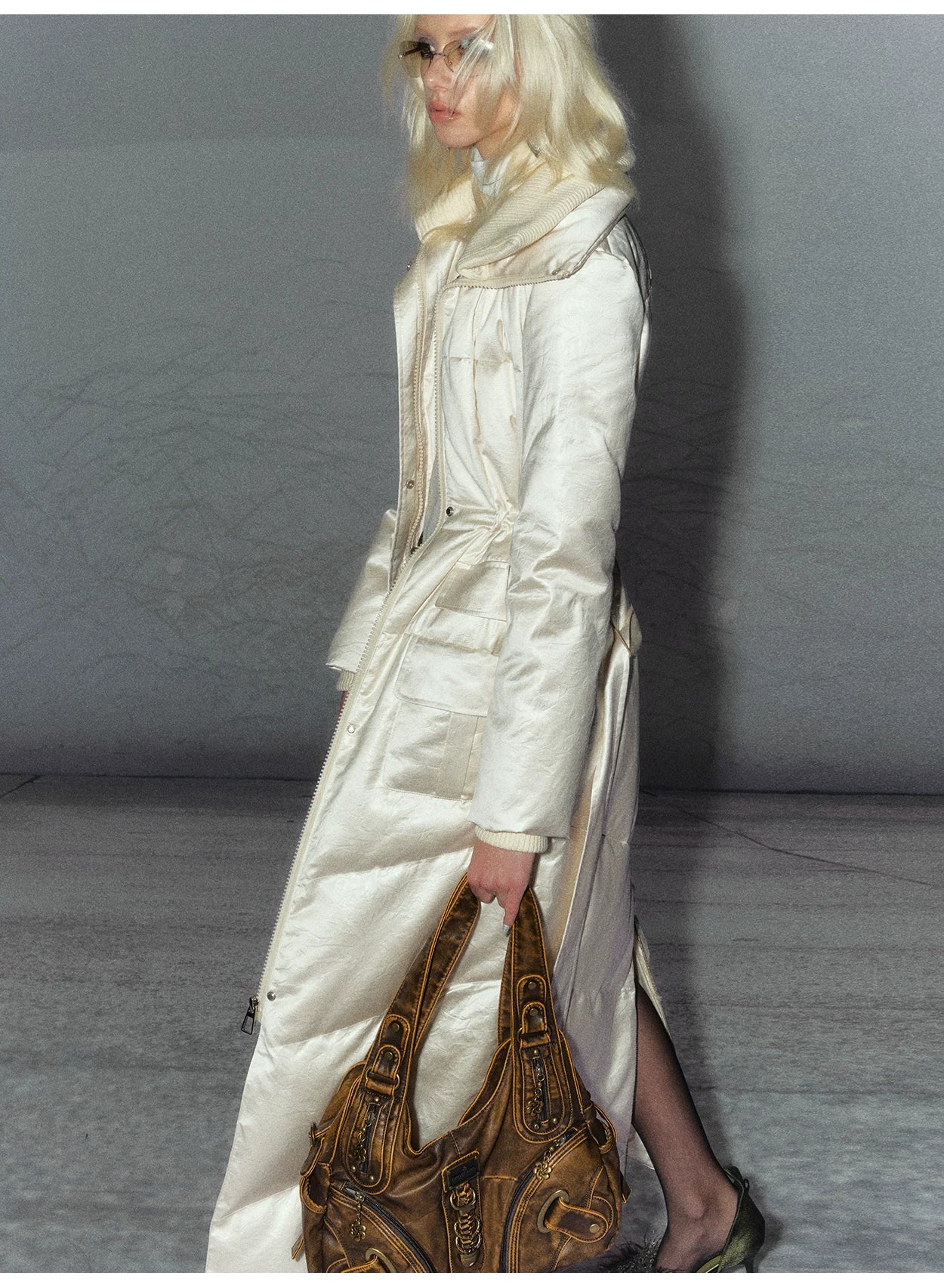 White Duck Down Puffer Coat