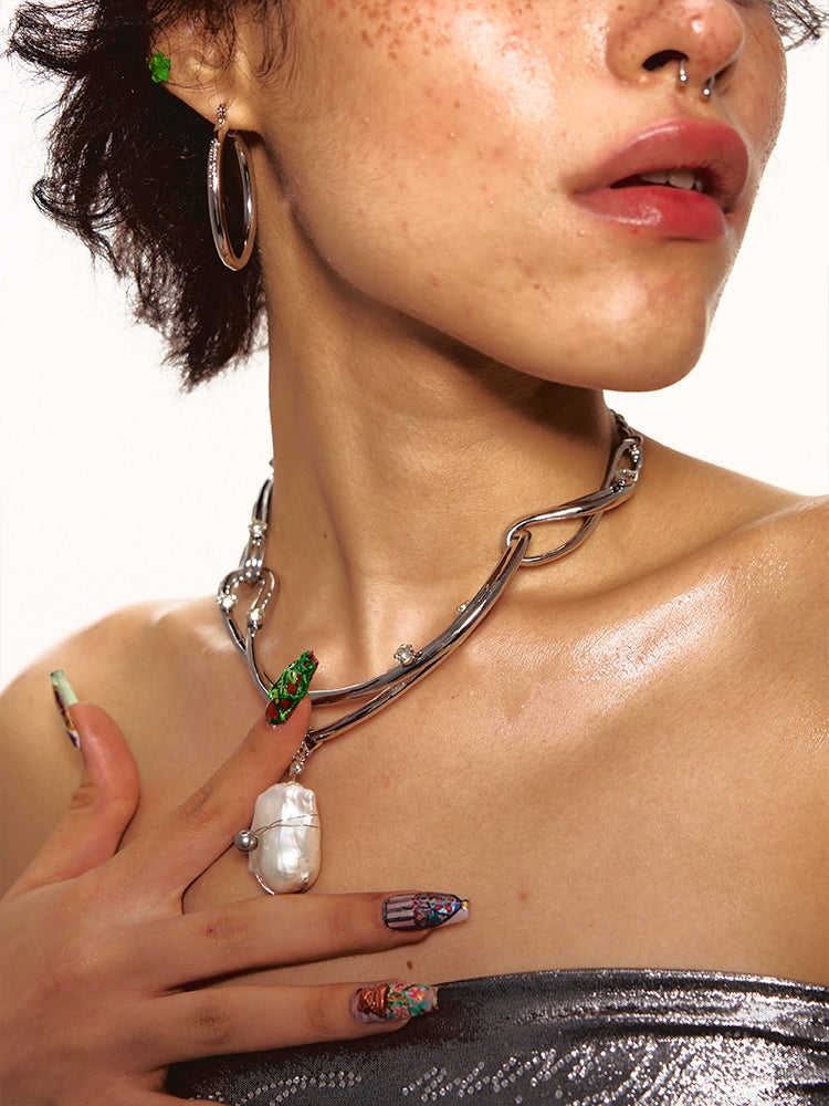 Natural Baroque Pearl Necklace - CHINASQUAD