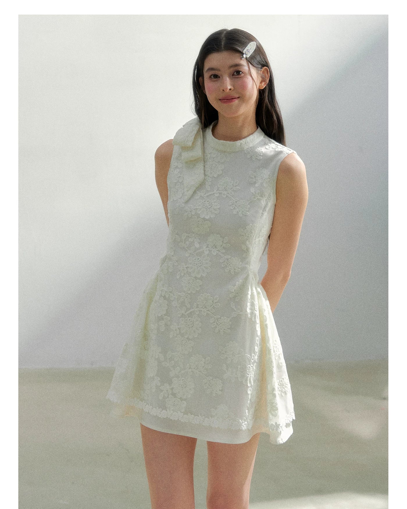 Spring Whisper Lace Embroidered Dress