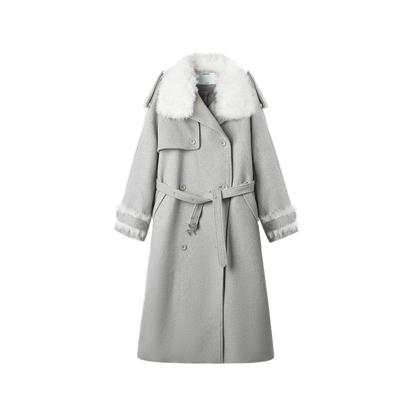 Polar Wool-Blend Belted Coat