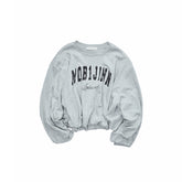 Vintage Letter Print Oversized Sweatshirt - CHINASQUAD