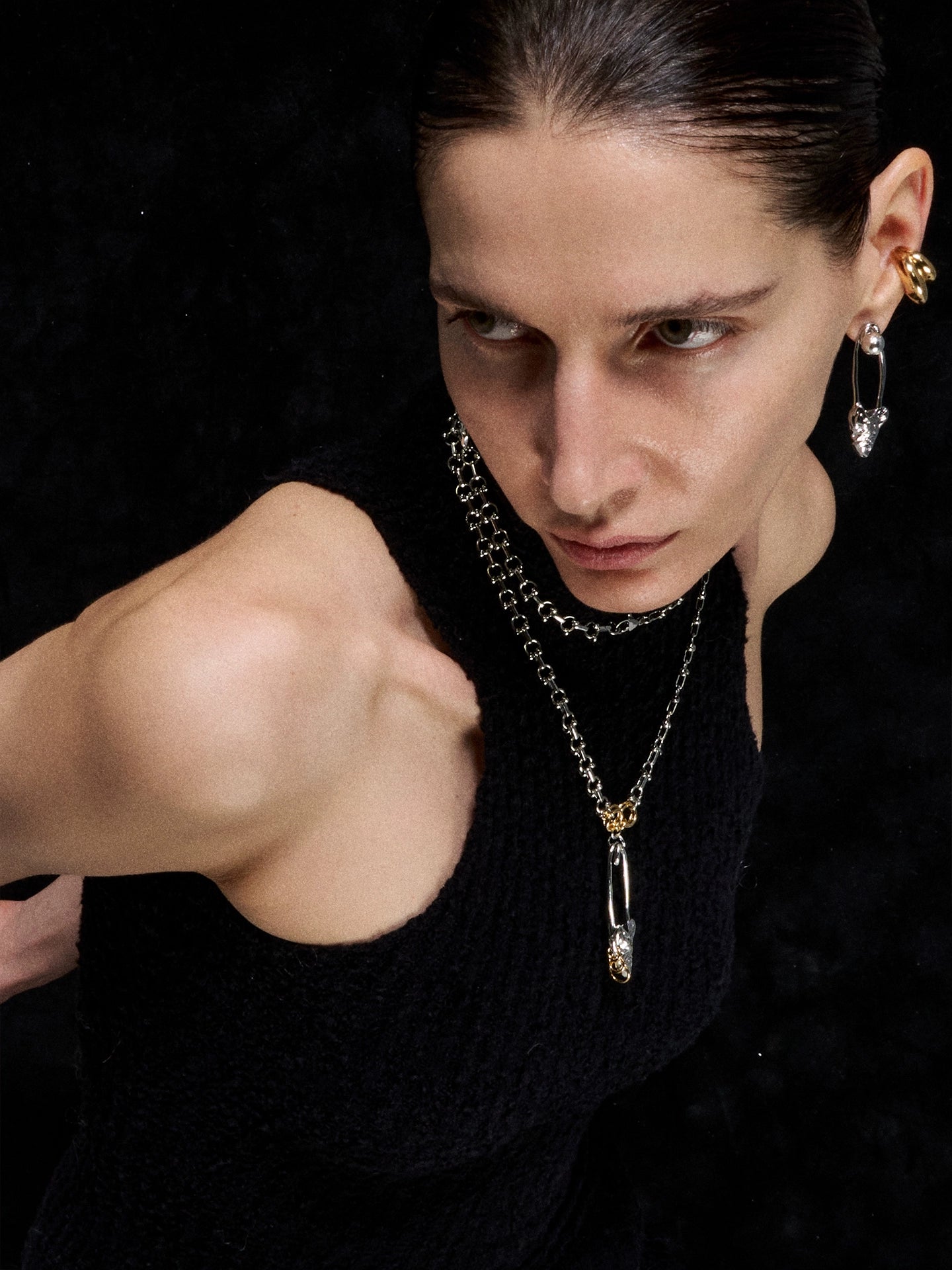 Paperclip Herringbone Necklace