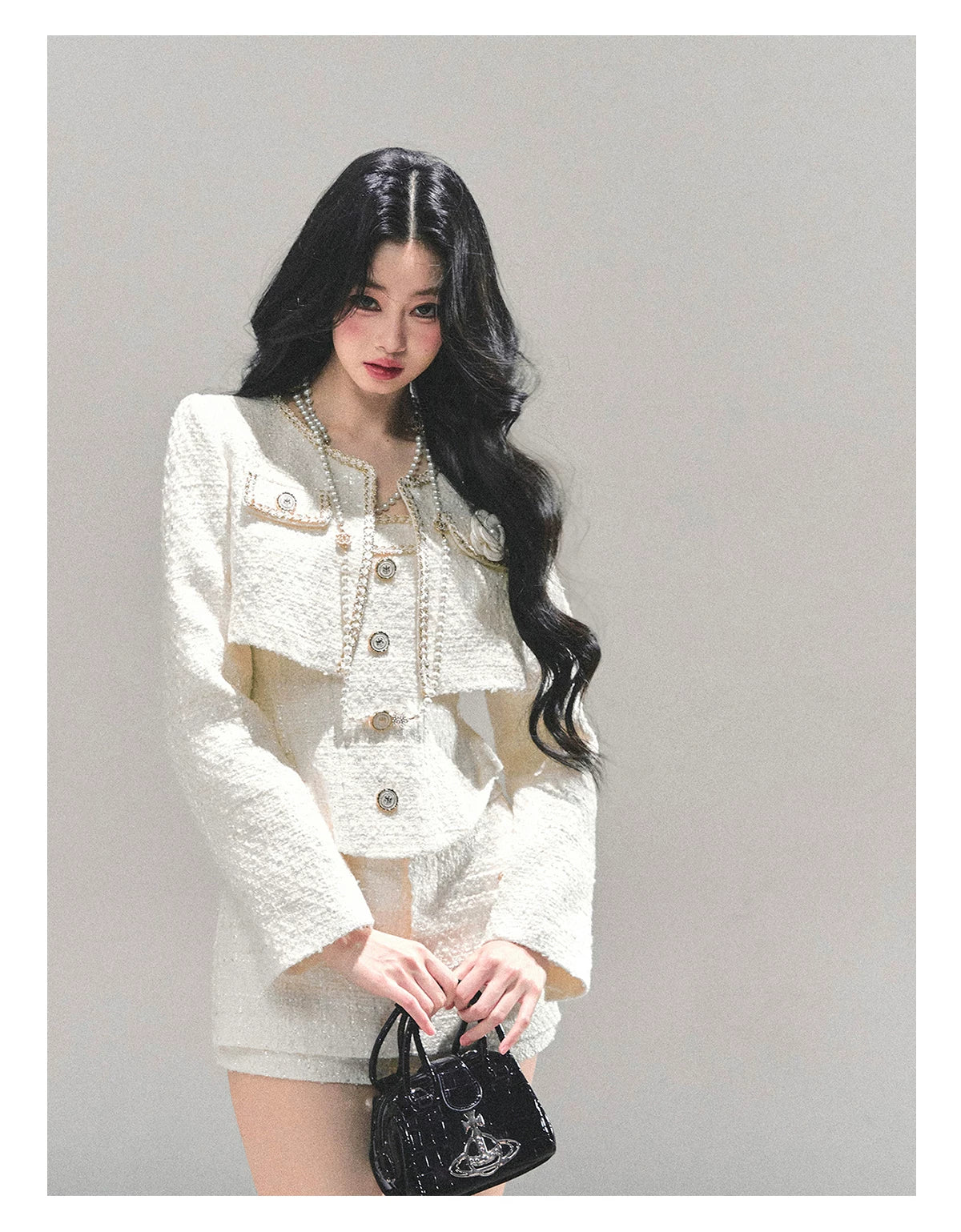 Tweed-Inspired Three-Piece Set