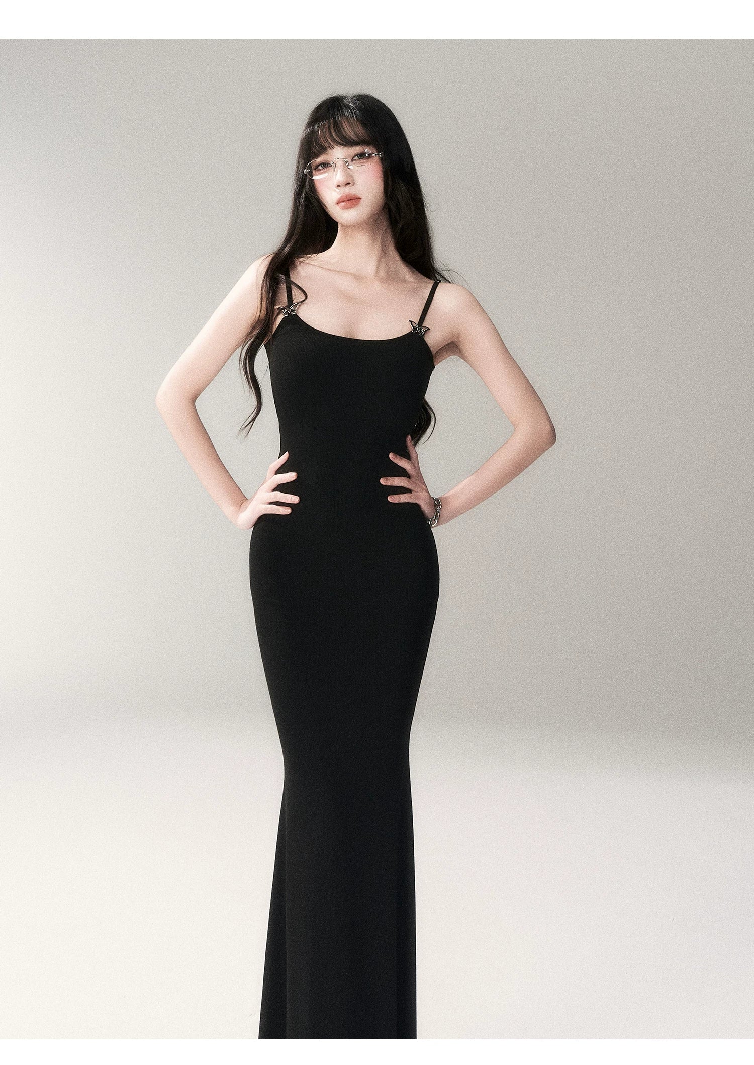 Butterfly Hardware Sculpting Stretch Cami Maxi Dress