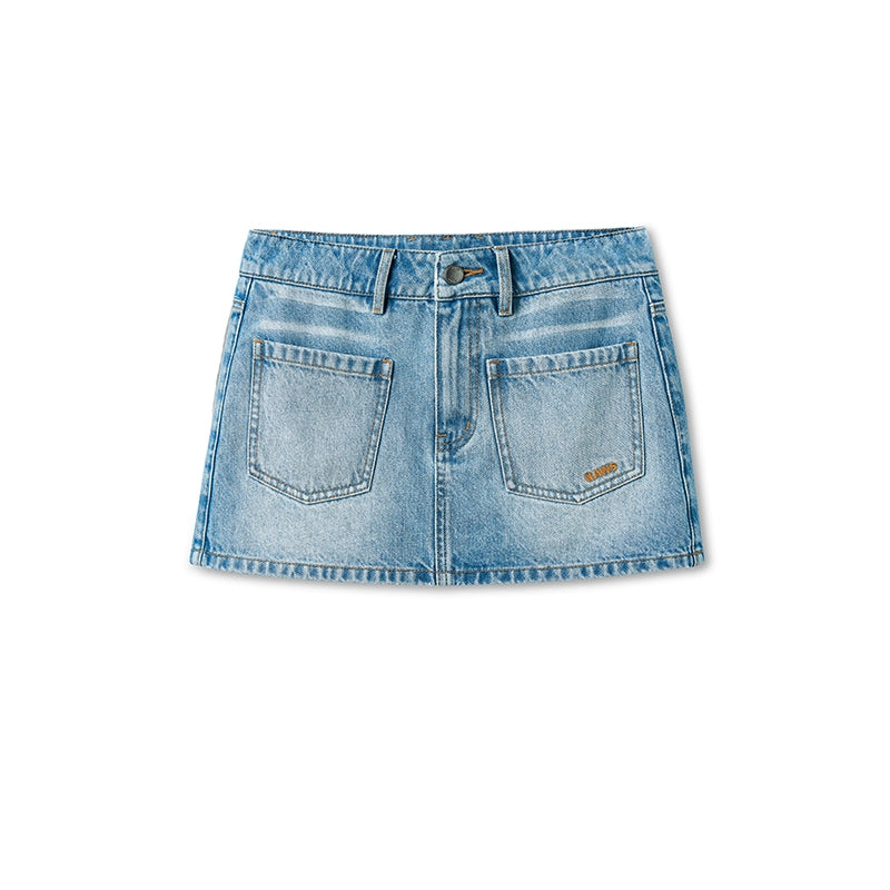 "Caracal Series" Washed Mini Skirt - CHINASQUAD