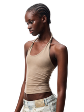 Slanted U-Neck Knot Embroidery Vest - CHINASQUAD