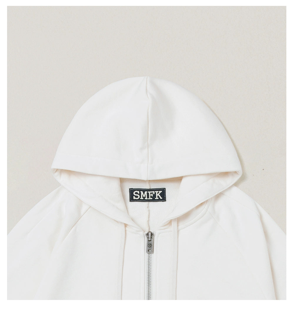 Wild Vintage Zip-up Cropped Hoodie