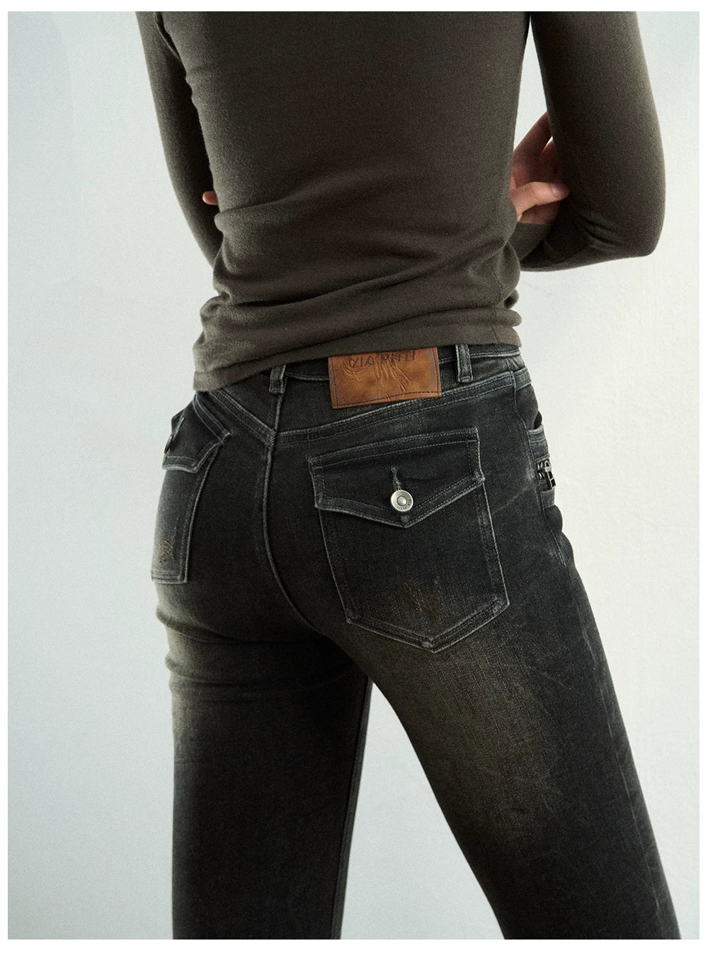 Vintage Slim-Fit Flared Denim Jeans