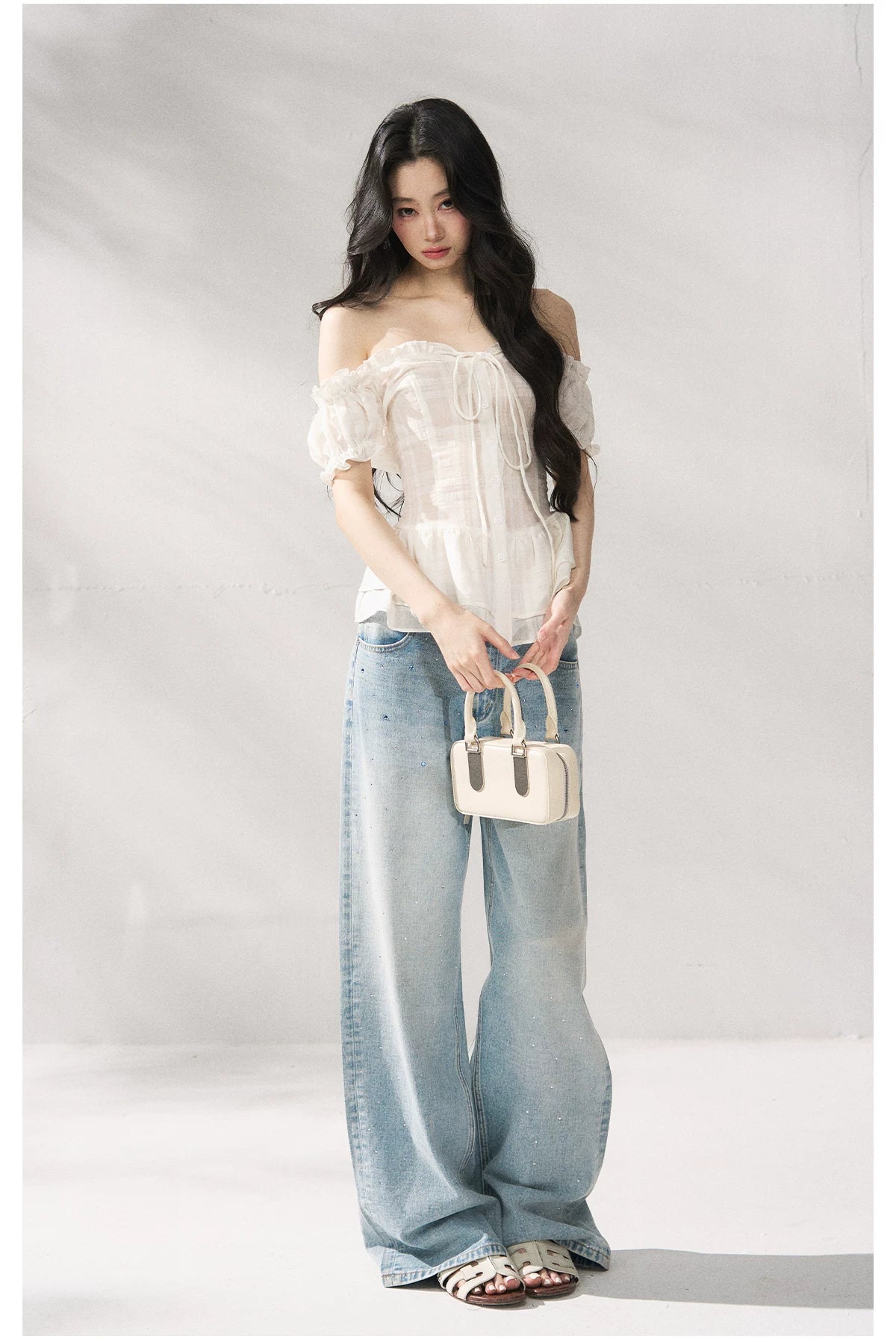 Cotton-Linen Fitted Short Sleeve Top