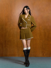 American College Style Crochet Blazer & Skirt Set - CHINASQUAD