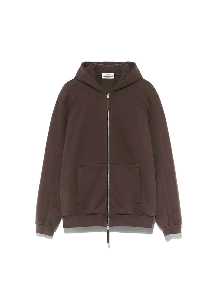 Deep Brown & Grey-Green Patchwork Sweatshirt - CHINASQUAD