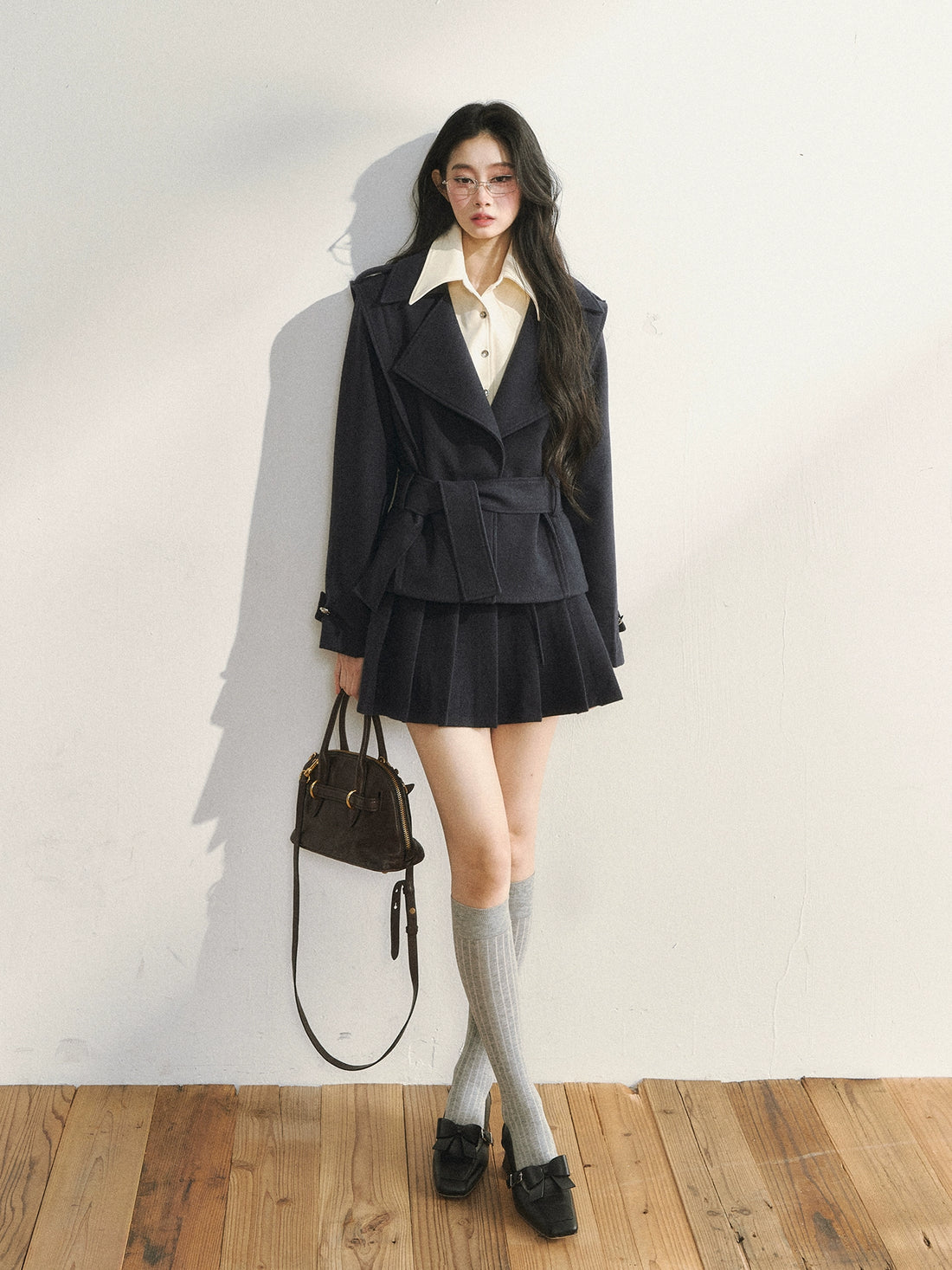 Vintage-Inspired Quilted Blazer & Skirt Set