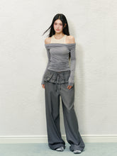 Lace Spliced Fake Two-Piece Pants - CHINASQUAD