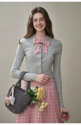 Mint & Strawberry Check Halter Dress - CHINASQUAD