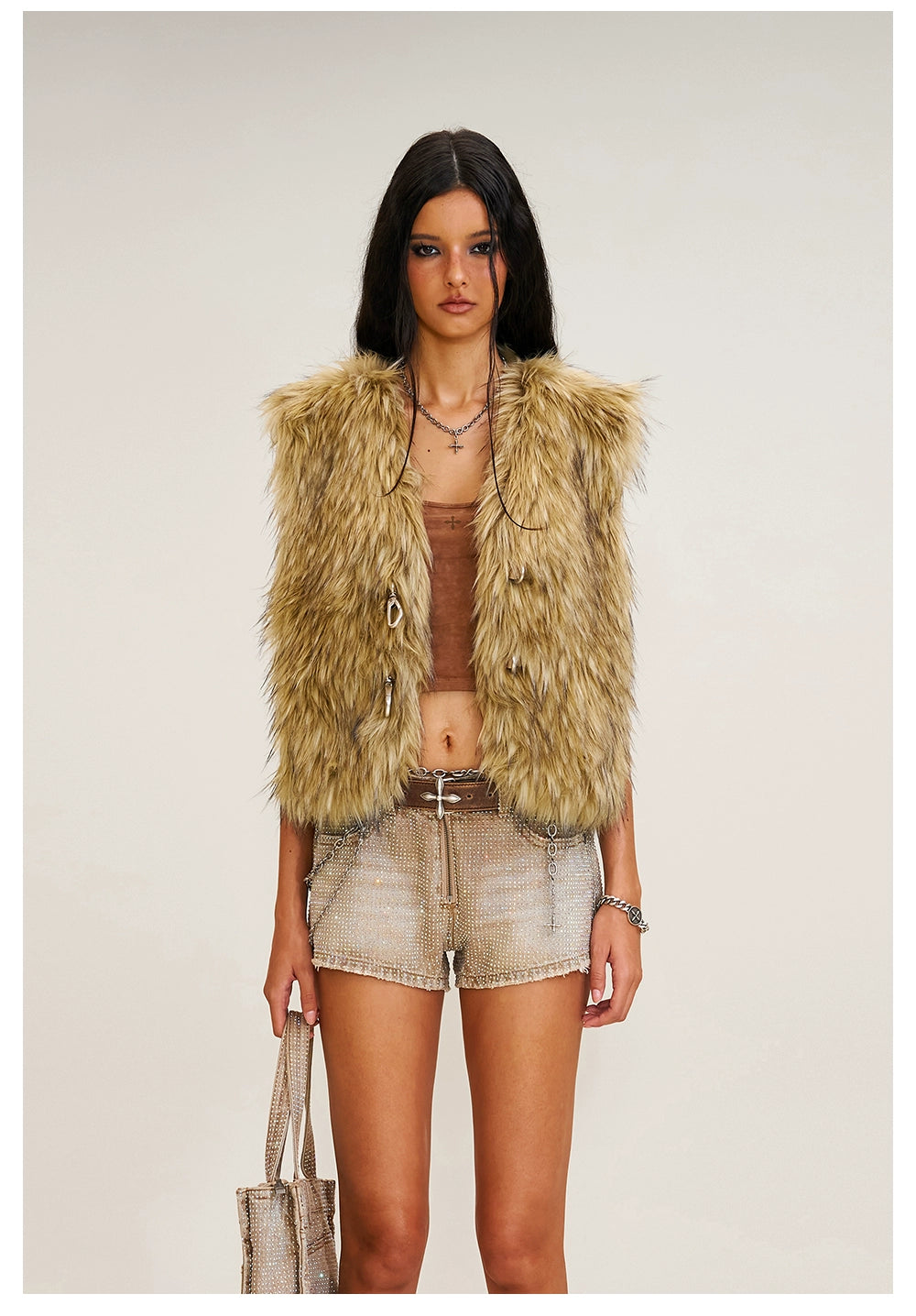 COMPASS Prairie Faux Fur Vest - CHINASQUAD