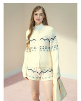 Fair Isle Knit Cardigan & Shorts & Scarf - CHINASQUAD