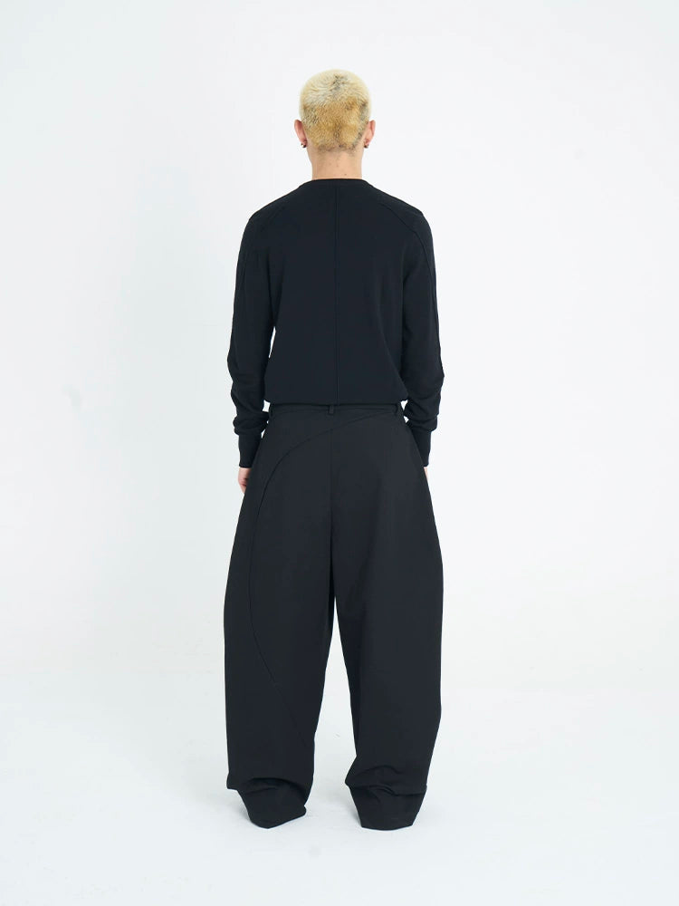 Black & Lime White Cocoon-Shaped Pants - CHINASQUAD