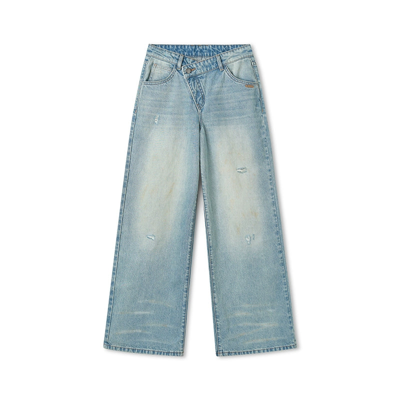 "Savanna Series" Washed Hand-rubbed Denim Jeans - CHINASQUAD